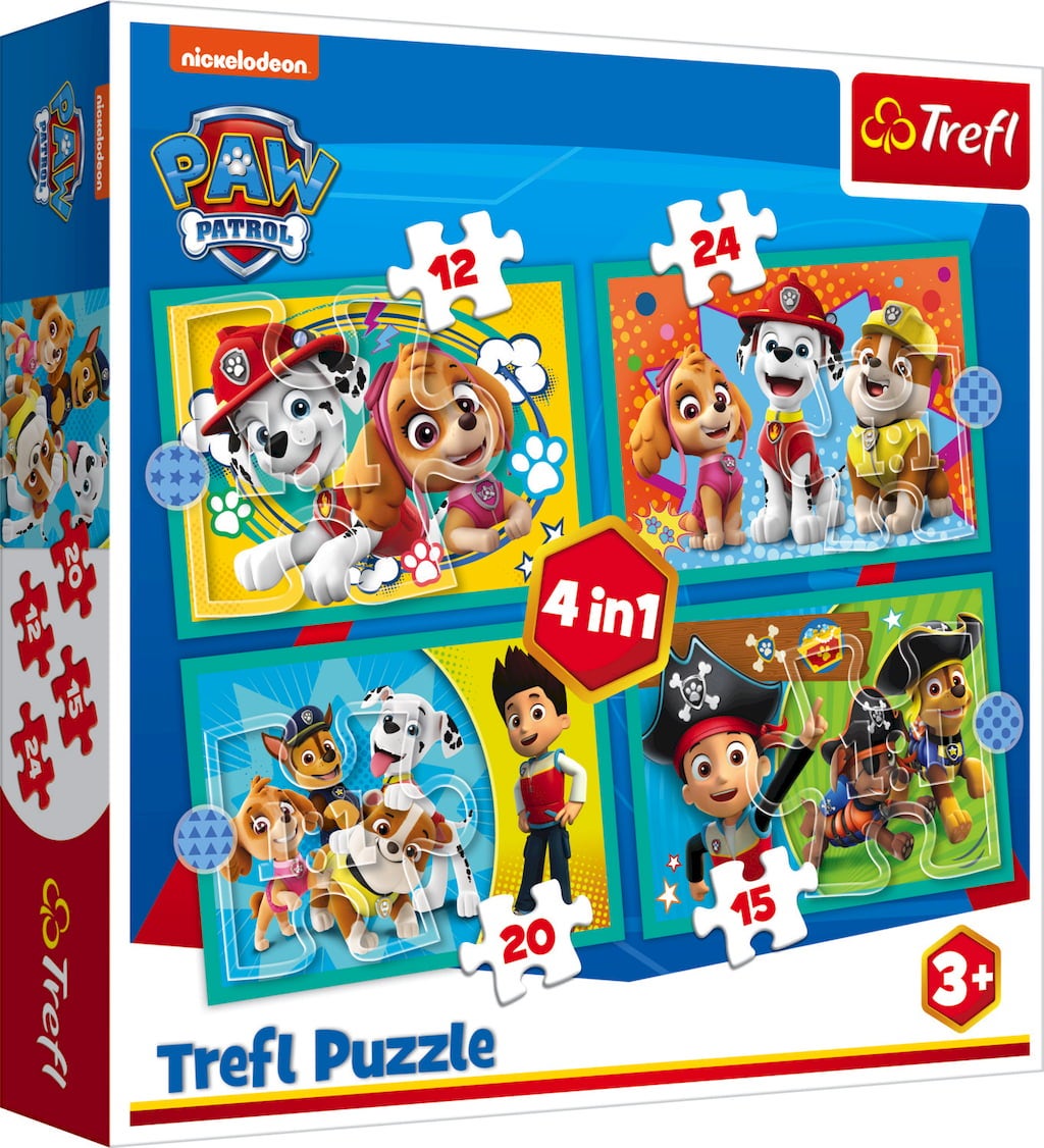 4 in 1 Puzzle - Paw Patrol (12, 24, 20, 15 Teile)