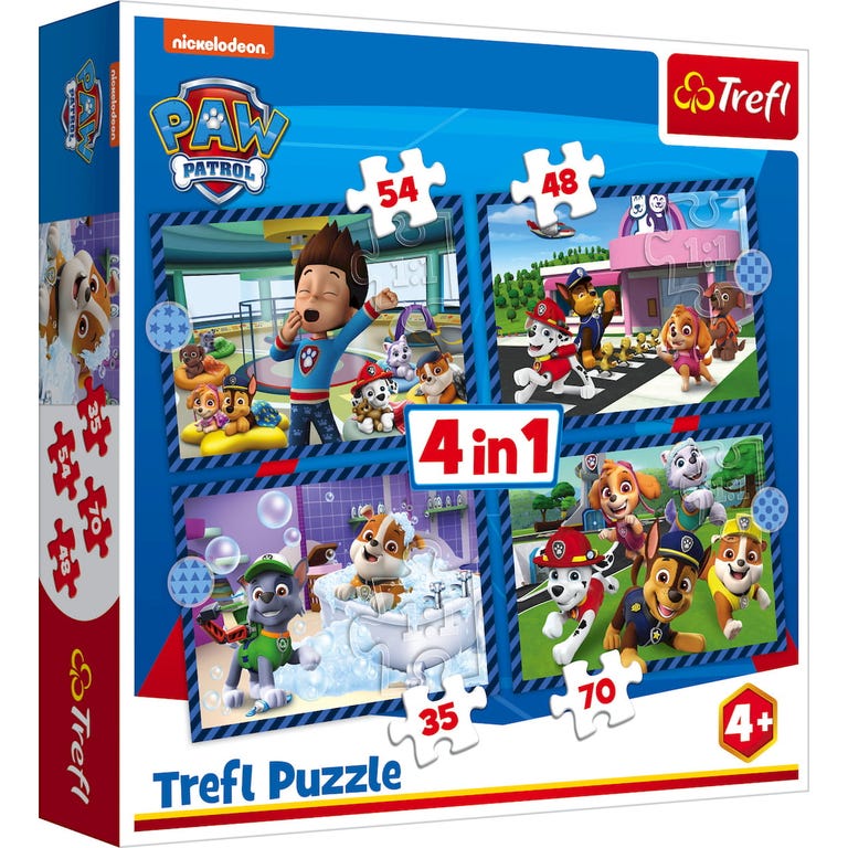 Trefl 4-in-1 Puzzle - Paw Patrol (35, 48, 54, 70 pieces) - Playpolis