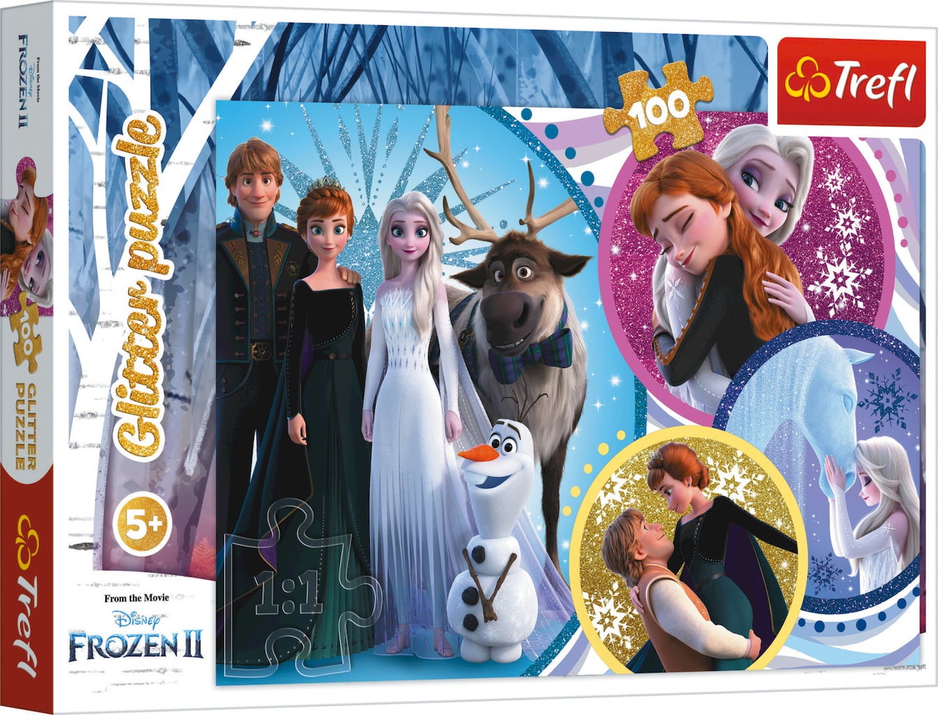 Glitter Puzzle 100 Teile - Disney Frozen II