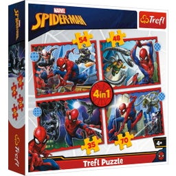 4 in 1 jigsaw puzzle - Spider-Man (35, 48, 54, 70 pieces) - 1 item