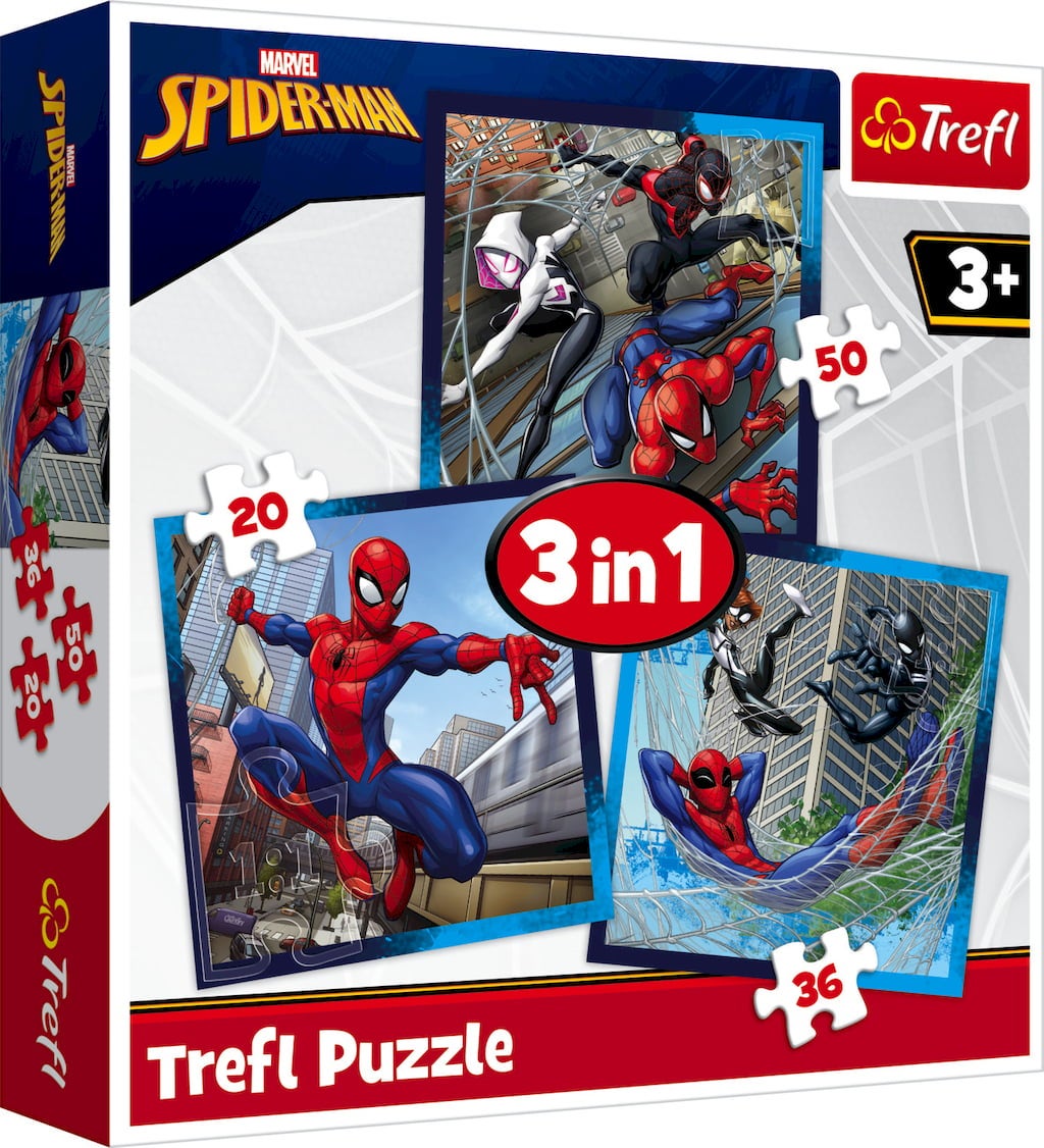 Trefl 3 in 1 Puzzle - Spiderman