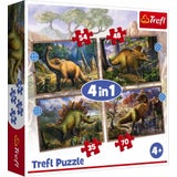 4-in-1 Pussel - Dinosaurier (35, 48, 54, 70 bitar)