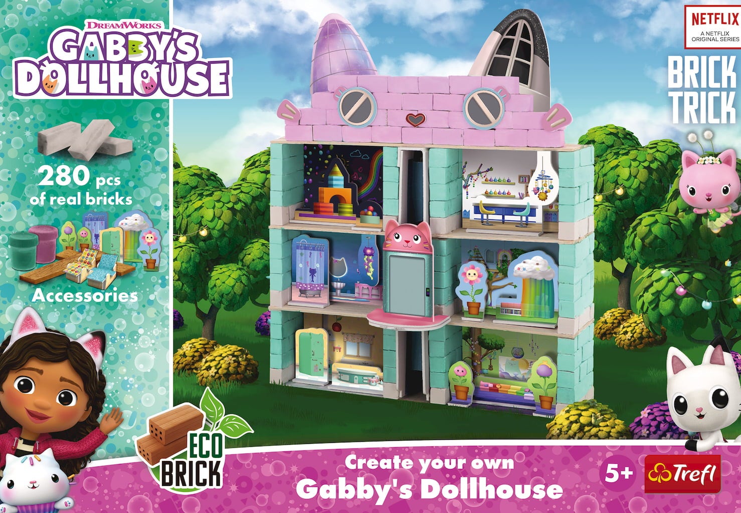 Brick Trick - L 280 Pezzi -  Gabby's Dollhouse