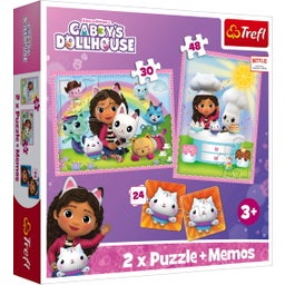 2 in 1 Puzzles + Memo - Gabby's Dollhouse - 1 k.