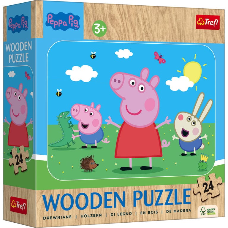 Trefl Wooden Puzzle Junior 24 pieces - Peppa Pig - Playpolis