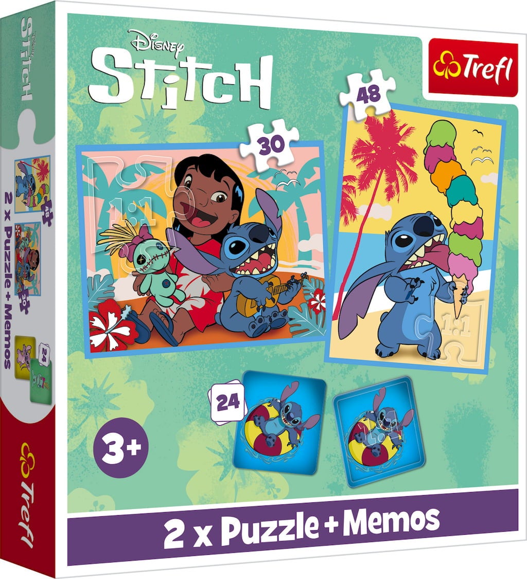 Trefl 2 in 1 Puzzle + Memo - Lilo & Stitch - 1 pz.
