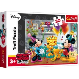 Puzzle - Geburtstagsfeier / Mickey & Minnie 30 Teile - 1 item