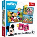 Trefl Puzzles 2 en 1 + Memo– Mickey Mouse - 1 ud.