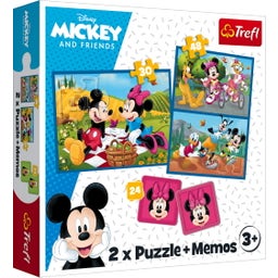 Trefl 2 in 1 Puzzles + Memo– Mickey Mouse - 1 k.