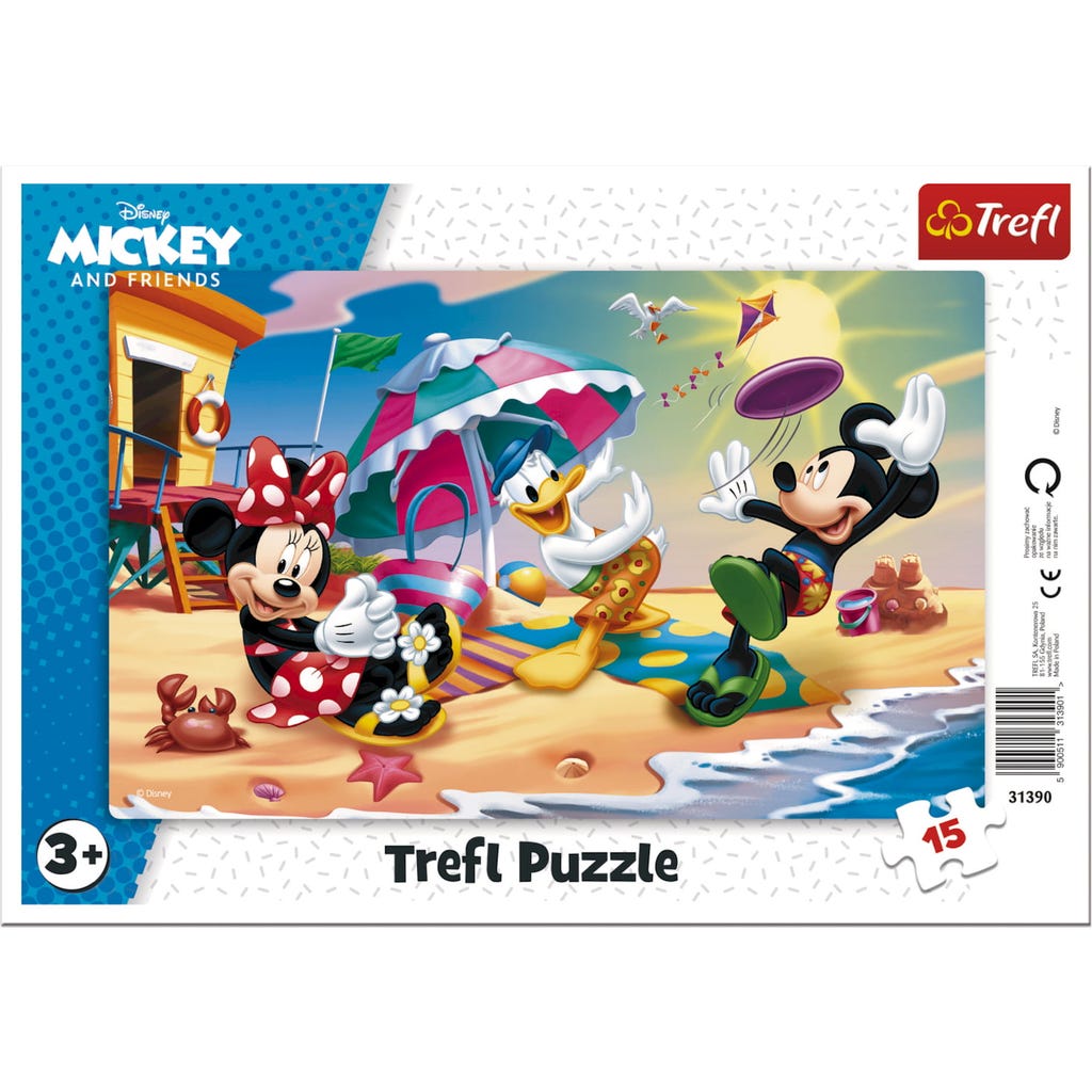 Trefl Picture Frame Puzzle 15 Pieces - Disney Mickey Mouse and Friends ...