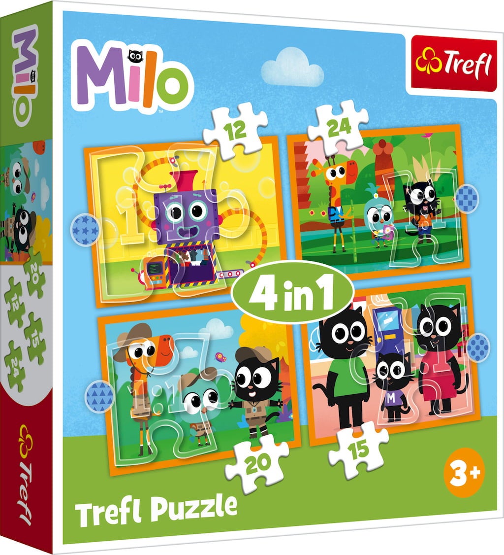 Trefl 4-i-1 Pussel-Set - Milo - 1 set