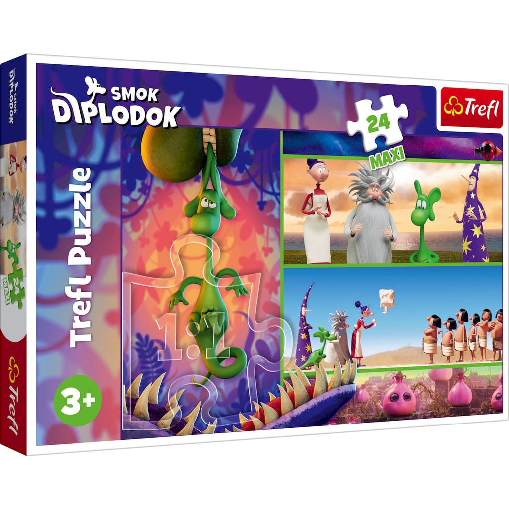 Trefl Maxi Puzzle - Dilpodocus Dragon, 24 pieces - Playpolis