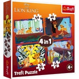 Trefl 4-i-1 Pussel-Set - Lejonkungen