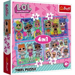 Trefl 4in1 Puzzle Set - L.O.L. - 1 set.