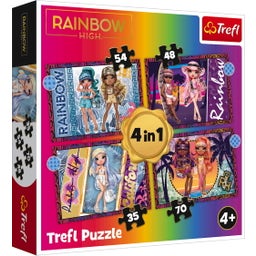 Trefl 4 in 1 Puzzle - Rainbow High - 1 set