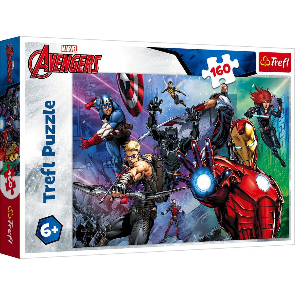 Trefl Marvel Avengers Holzpuzzle - 160 Teile Kapitän Amerika Mit Unregelmäßigen Formen