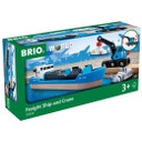 Brio Bahn - Containerschiff mit Kranwagen - 1 Stk