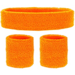 Widmann Sweatbands (Headband and 2 Wristbands) - Neon orange