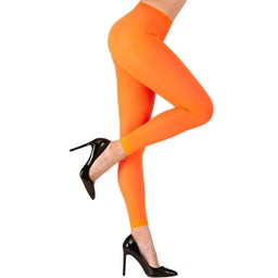 Widmann 70 Den Leggings, One Size for Adults - Neon orange