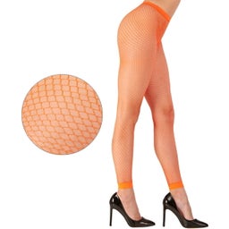 Neon Orange Mesh Leggings, One Size for Adults - 1 item