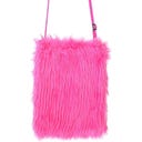 Widmann Plüsch Handtasche - Neon Pink