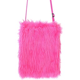 Widmann Plüsch Handtasche - Neon Pink