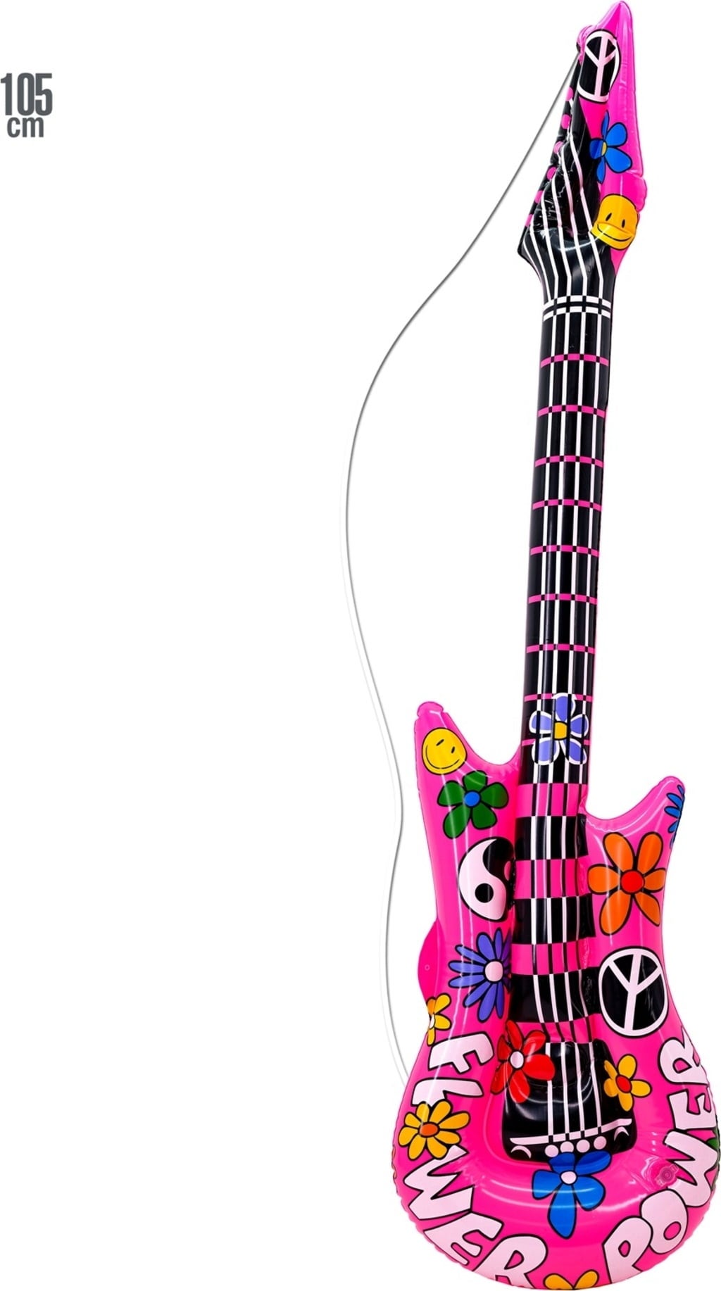 Widmann Aufblasbare Hippie Gitarre - 1 Stk