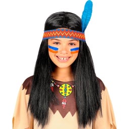 Widmann Red Indian Wig for Children - 1 item