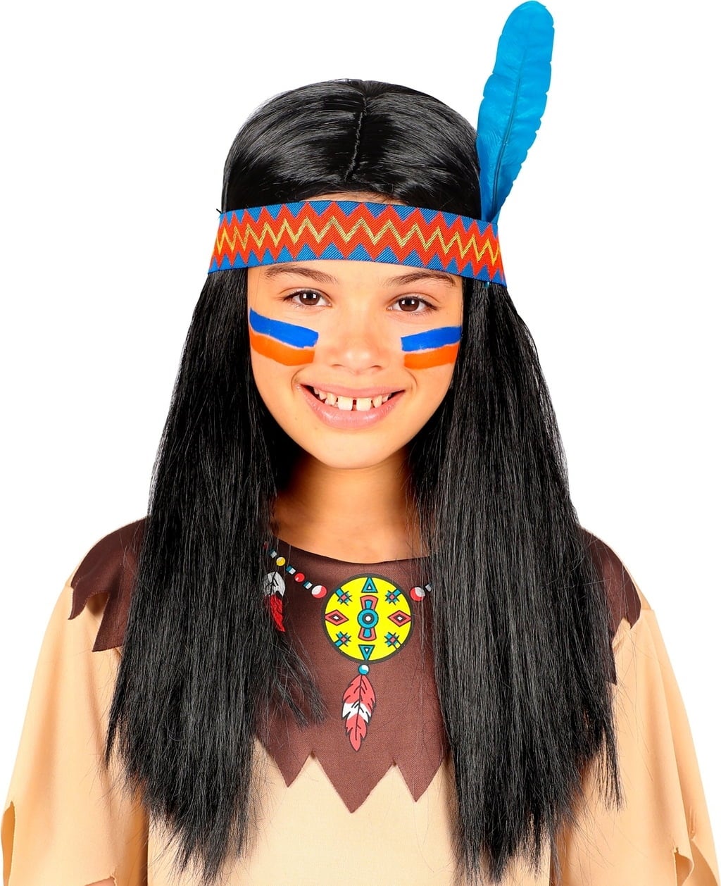 Widmann Indianerperücke für Kinder