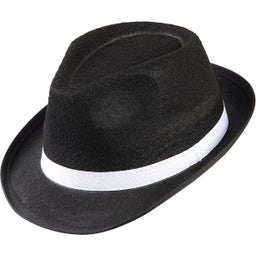 Widmann Black Gangster Hat for Adults - 1 item