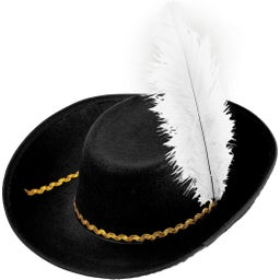 Widmann Black Musketeer Hat for Kids