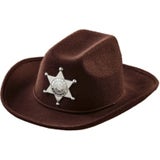 Cappello Marrone da Cowboy con Stella da Sceriffo - Bambino