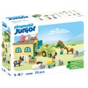 71656 - JUNIOR 1.2.3: Bauernhof-Abenteuer mit Traktor, Anhänger und tierischen Freunden