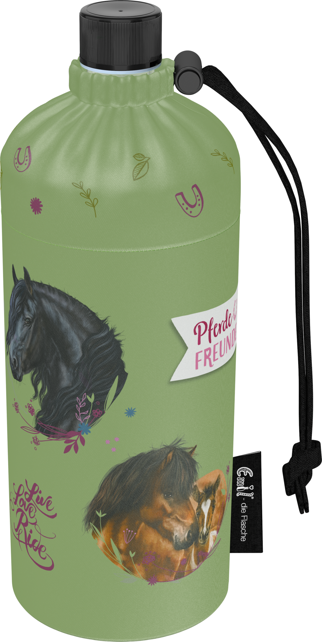 Emil – die Flasche® Botella de Vidrio - Pferdefreunde© Verde