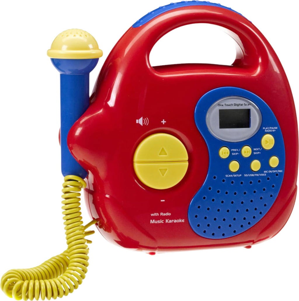 Lettore Musicale, Radio e Lettore mp3 con Microfono, Colorato - 1 pz.