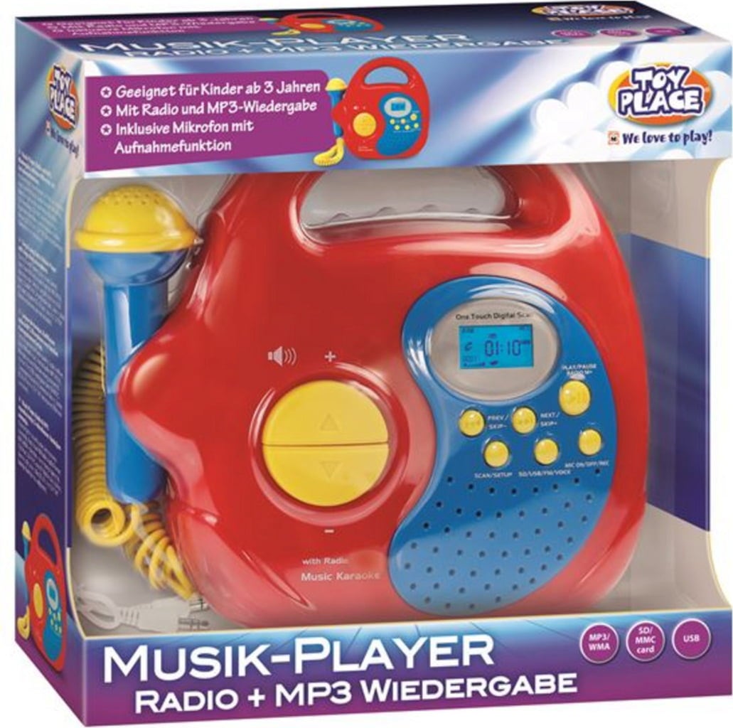 Lettore Musicale, Radio e Lettore mp3 con Microfono, Colorato - 1 pz.
