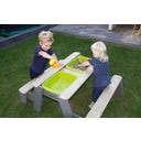 Aksent - Tavolo da Picnic e da Gioco con Acqua e Sabbia - 2 Panchine - 1 set