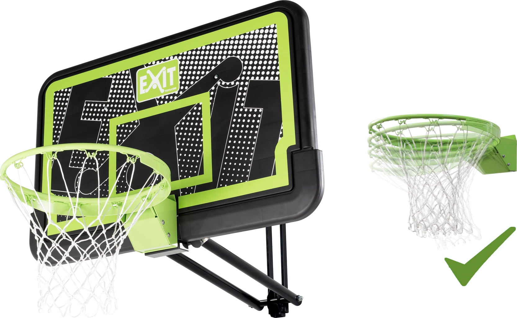 Galaxy Basketballkorb zur Wandmontage mit Dunkring - Black Edition