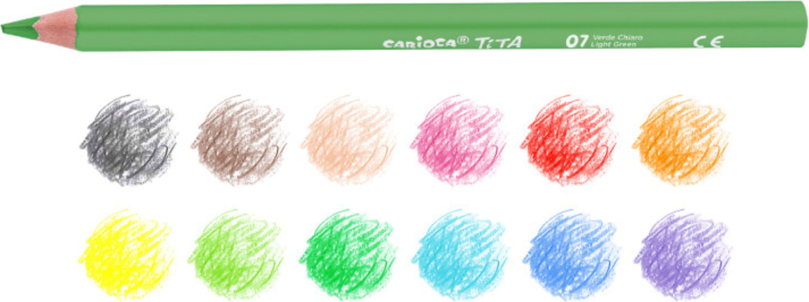 Carioca Tita Triangular Maxi Colored Pencils - 12 Stk