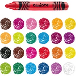 Carioca Wax Crayons - 12 Stk