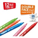 Coloring Puzzle Magical Princess + 12 Felt Tip Pens - 1 set