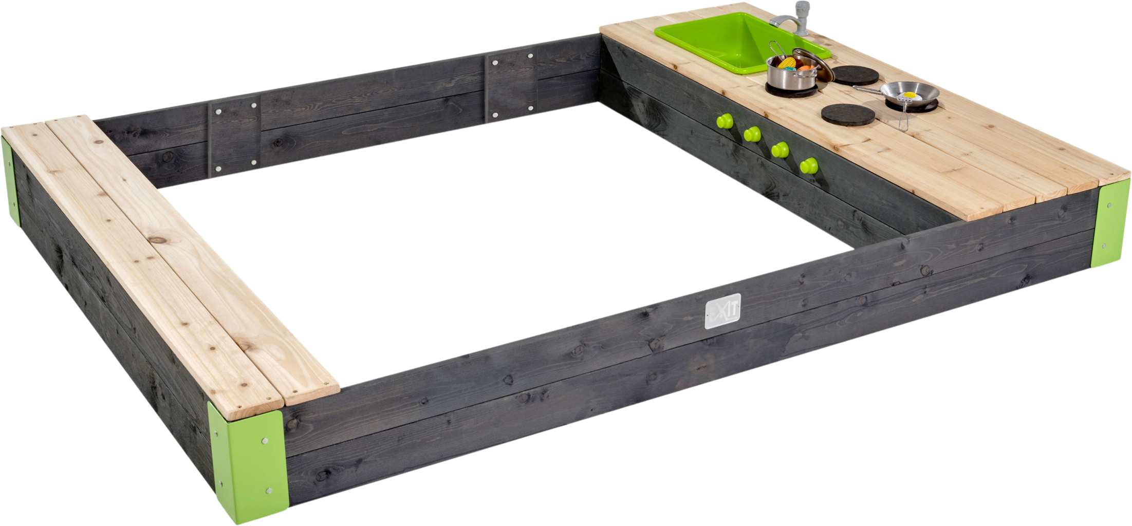 Exit Toys Aksent Holzsandkasten 200x140cm - 1 Stk