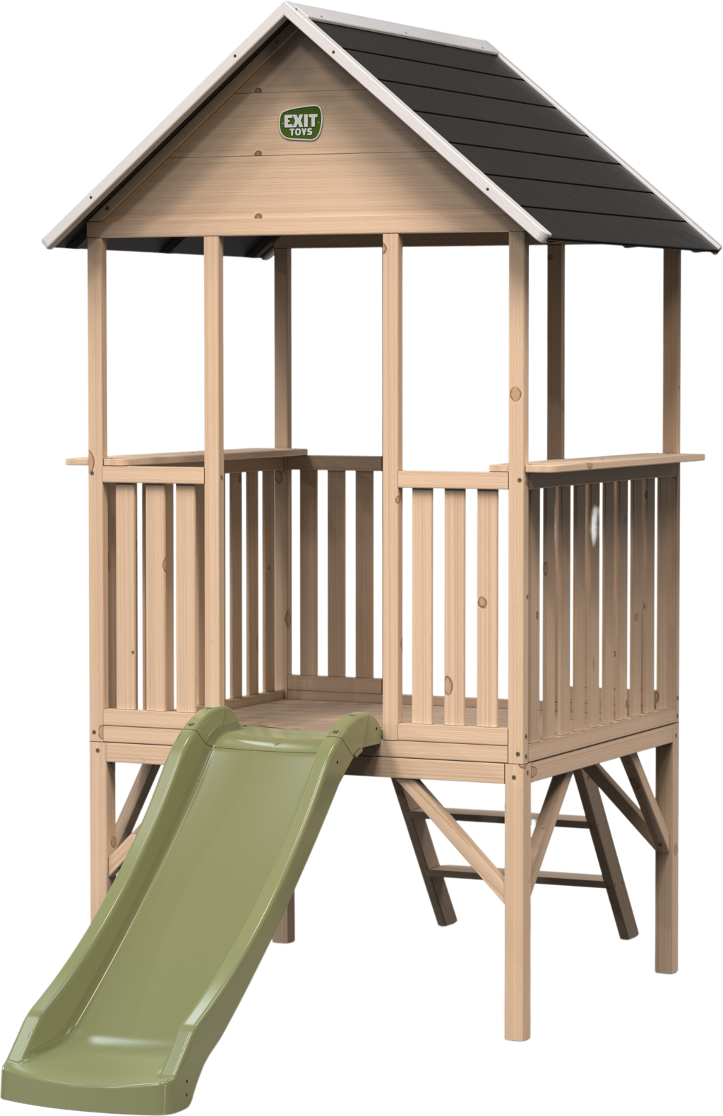 Exit Toys Panorama 300 Holzspielhaus mit Rutsche - 1 Stk