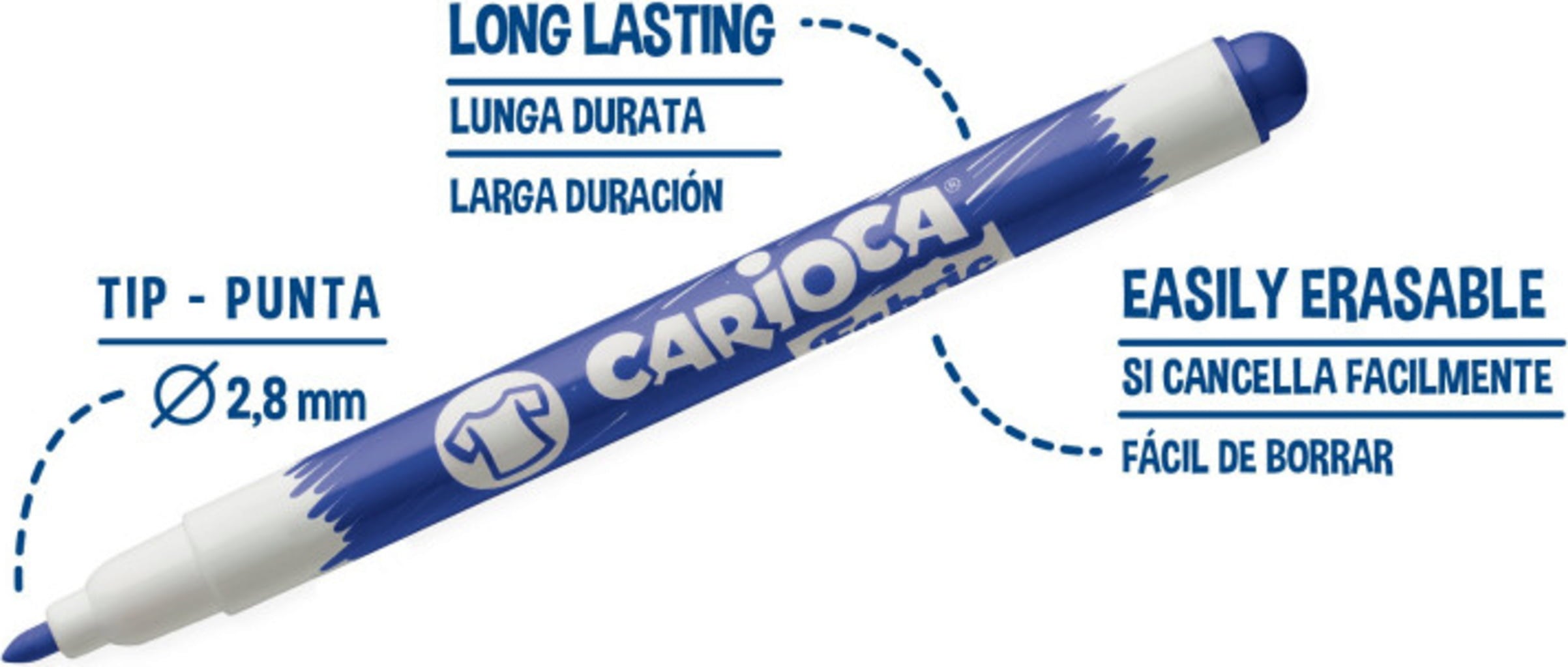 Carioca Marcatori Lavagna Bianca Punta Fine