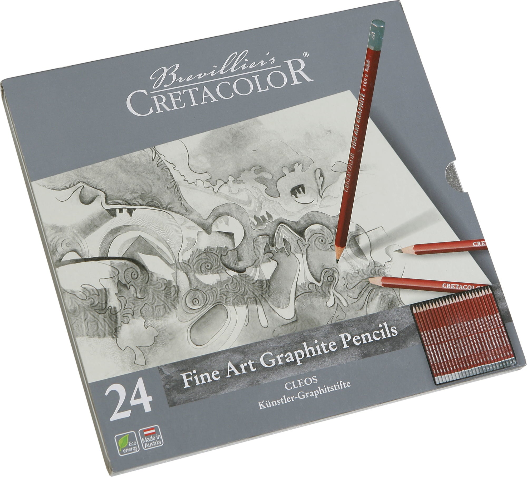 Cretacolor 24 Fine Art Graphite Pencils - 1 set