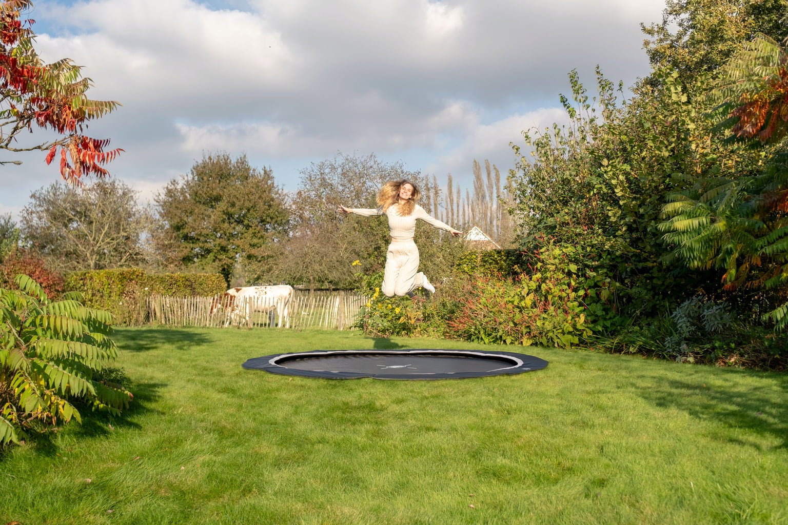 InTerra ebenerdige sports Trampolin ø427cm - 1 Stk