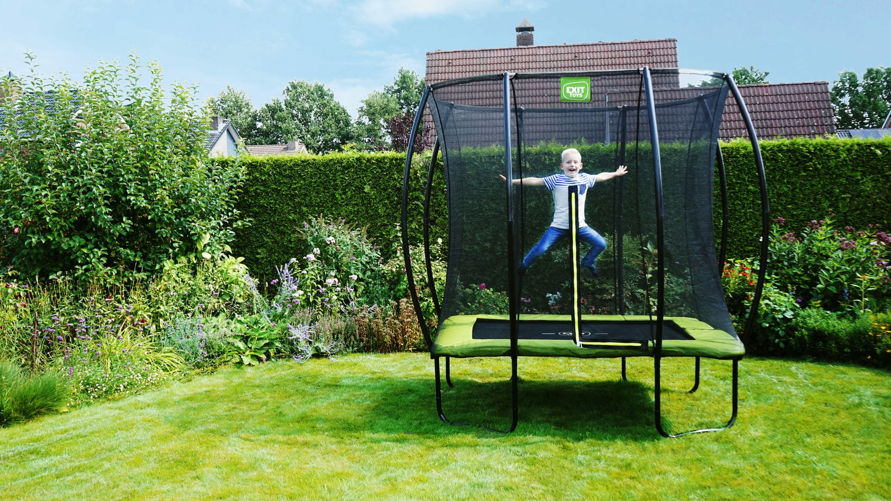 Exit Toys Silhouette Trampolin 153x214cm - grün