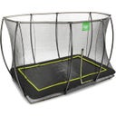 Silhouette Bodentrampolin 244x366cm mit Sicherheitsnetz - schwarz