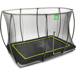 Silhouette Bodentrampolin 244x366cm mit Sicherheitsnetz - schwarz