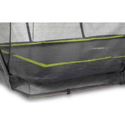 Silhouette Bodentrampolin 244x366cm mit Sicherheitsnetz - schwarz